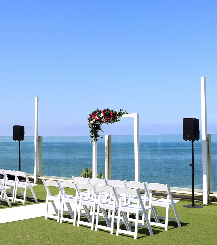 Ocean view from the Encore rooftop.